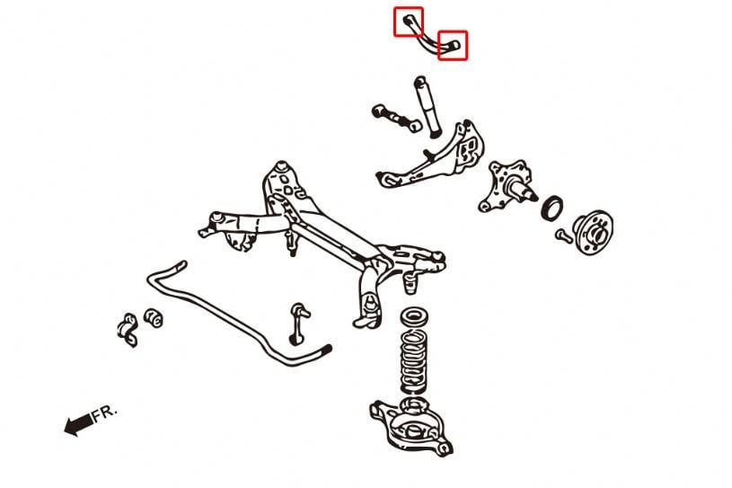 Boccole bracci superiori posteriori Hardrace Mazda 6 MK1 – kit 4 pezzi – foto 2