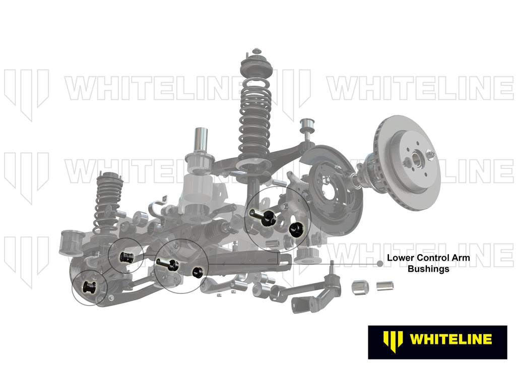 Boccole braccio inferiore posteriore Whiteline per Mitsubishi Lancer EVO 4, 5, 6, 7, 8 e 9 e Lancer CG/CH/CS — dettaglio 2