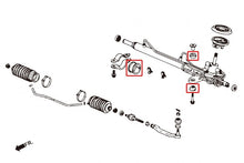 Boccole cremagliera sterzo in TPV Hardrace Honda Civic MK6 e Acura CL – kit 5 pezzi – schema di montaggio