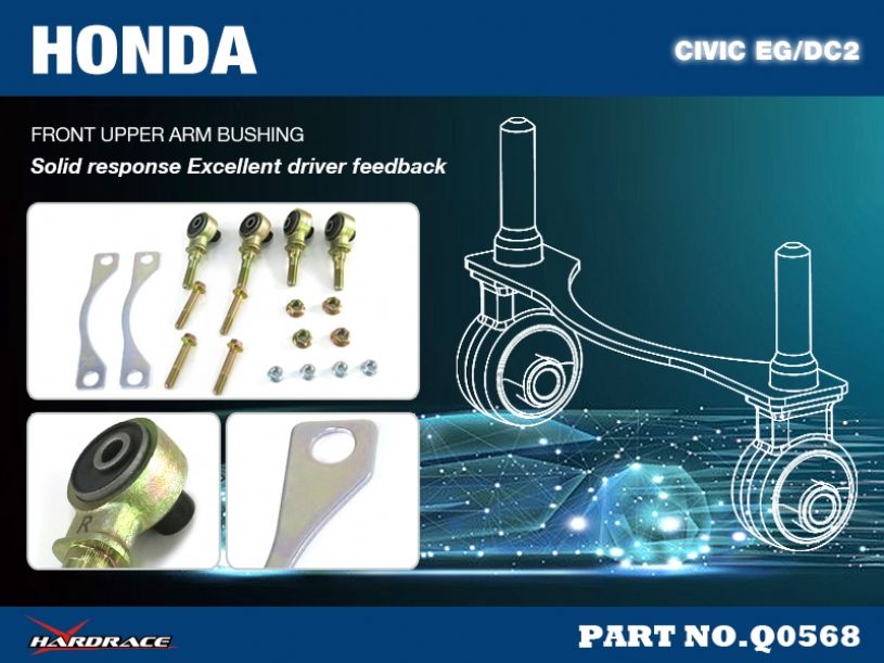 Boccole eccentriche bracci superiori anteriori Hardrace Honda Civic MK5 e Integra DC2 – 6 pezzi – foto 2