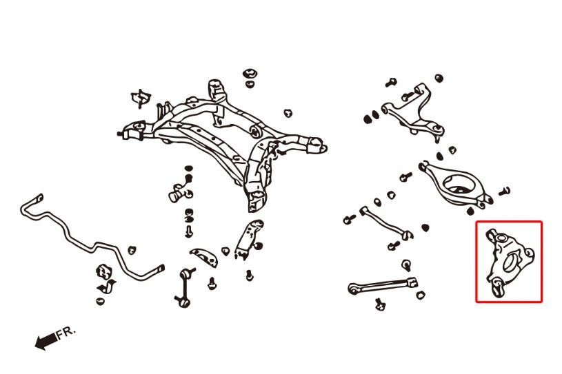 Boccole fuselli posteriori Hardrace Nissan Infiniti – kit 8 pezzi – foto 2