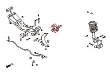 Boccole lato anteriore grande bracci inferiori Hardrace Subaru Forester MK1 MK2 – kit 2 pezzi – schema di montaggio