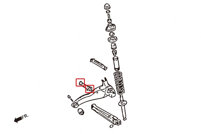 Boccole per bracci convergenza posteriori Hardrace Mitsubishi Colt MK4 e MK5 e Lancer EVO 1, EVO 2 ed EVO 3 – 4 pezzi – foto 2