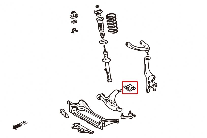 Boccole per bracci inferiori anteriori Hardrace Lexus GS MK3 e MK4 e IS MK2 e MK3 – 2 pezzi – foto 2