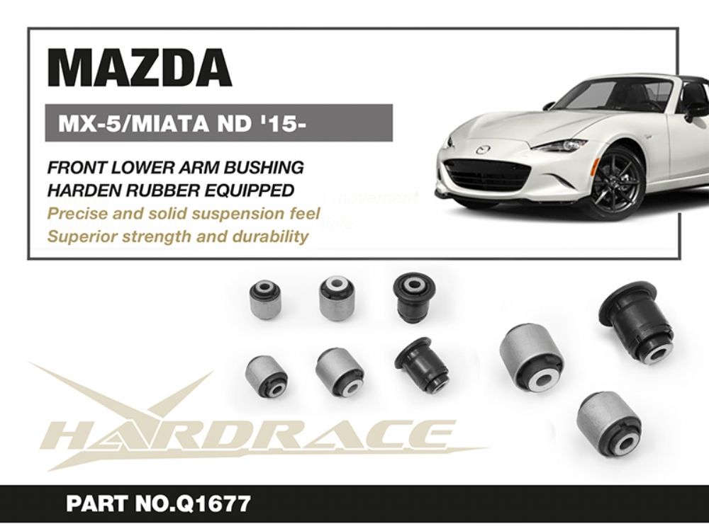 Boccole per bracci inferiori anteriori Hardrace Mazda MX-5 MK4 ND – 6 pezzi – foto 2