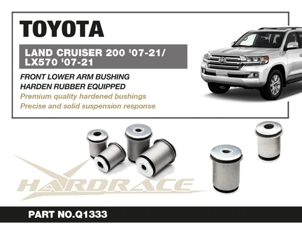 Boccole per bracci inferiori anteriori Hardrace Toyota Land Cruiser J200 e Lexus LX MK3 – kit 4 pezzi – foto 2