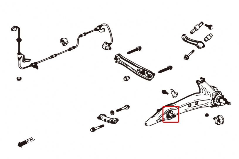 Boccole per bracci longitudinali posteriori Hardrace Honda CR-V MK1 RD1-RD3 – 2 pezzi – foto 2