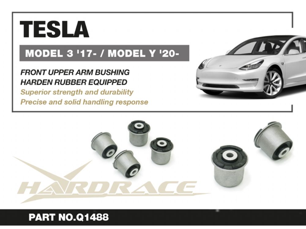 Boccole per bracci superiori anteriori Hardrace Tesla Model 3 e Model Y – kit 4 pezzi – foto 2