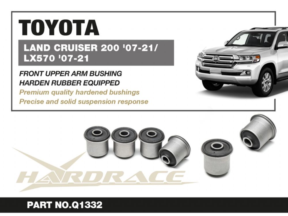 Boccole per bracci superiori anteriori Hardrace Toyota Land Cruiser J200 e Lexus LX MK3 – kit 4 pezzi – foto 2