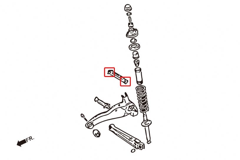 Boccole per bracci superiori posteriori Hardrace Mitsubishi Colt MK4 e MK5 e Lancer EVO 1, EVO 2 ed EVO 3 – 4 pezzi – foto 2