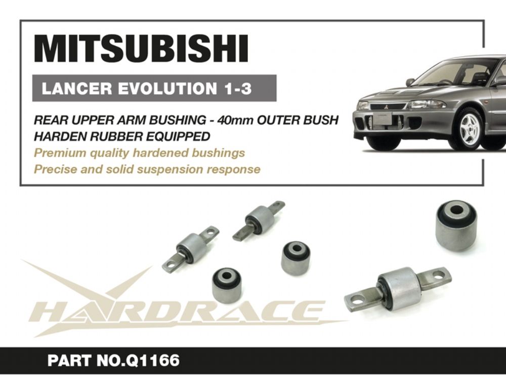Boccole per bracci superiori posteriori Hardrace Mitsubishi Lancer EVO 1, 2 e 3 – 4 pezzi – foto 2