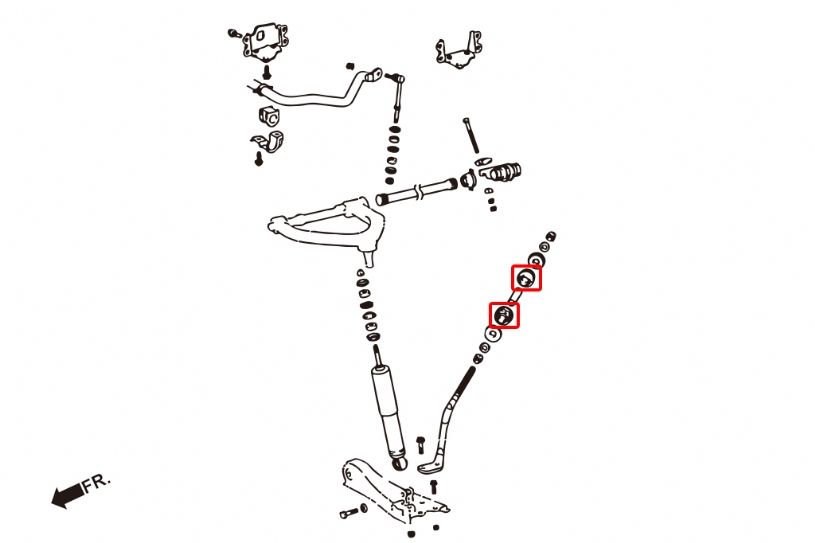 Boccole per tiranti anteriori Hardrace Toyota Hiace MK5 H200 – 4 pezzi – foto 2