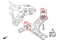 Boccole posteriori bracci inferiori anteriori Hardrace Audi, Skoda e Volkswagen – 2 pezzi – foto 2