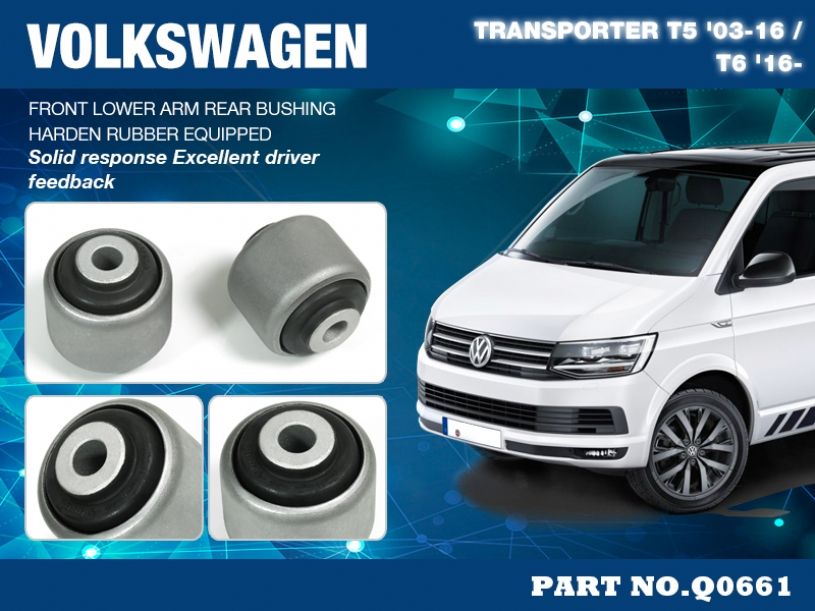 Boccole posteriori bracci inferiori anteriori Hardrace Volkswagen Transporter T5 e T6 – 2 pezzi – foto 2