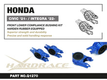 Boccole posteriori di cedevolezza per bracci inferiori anteriori Hardrace Honda Civic MK11 e Prelude MK6 – 2 pezzi – foto 2