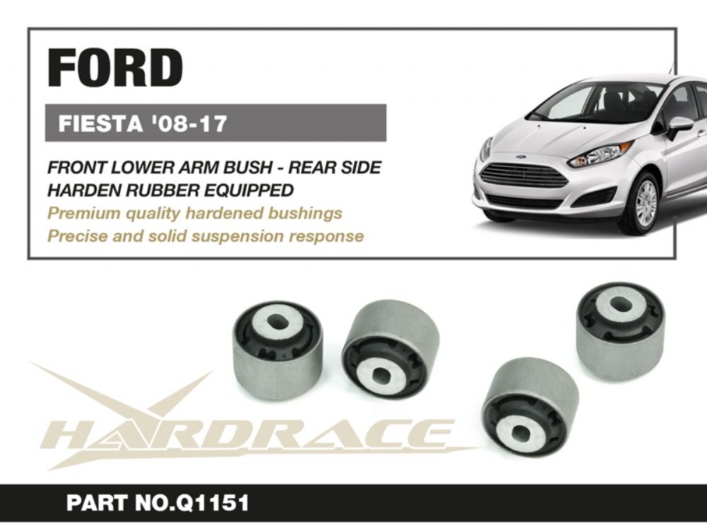 Boccole posteriori per bracci inferiori anteriori Hardrace Ford Fiesta MK7 e Mazda 2 DE – 2 pezzi – foto 2