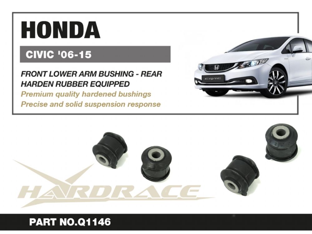 Boccole posteriori per bracci inferiori anteriori Hardrace Honda Civic MK8 FD e MK9 FG e FB – 2 pezzi – foto 2