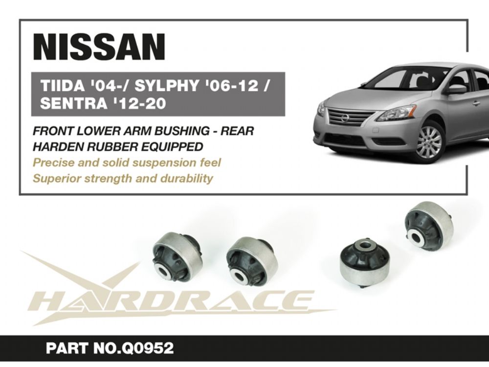 Boccole posteriori per bracci inferiori anteriori Hardrace Nissan Cube Z12 e Micra K12 – kit 2 pezzi – foto 2
