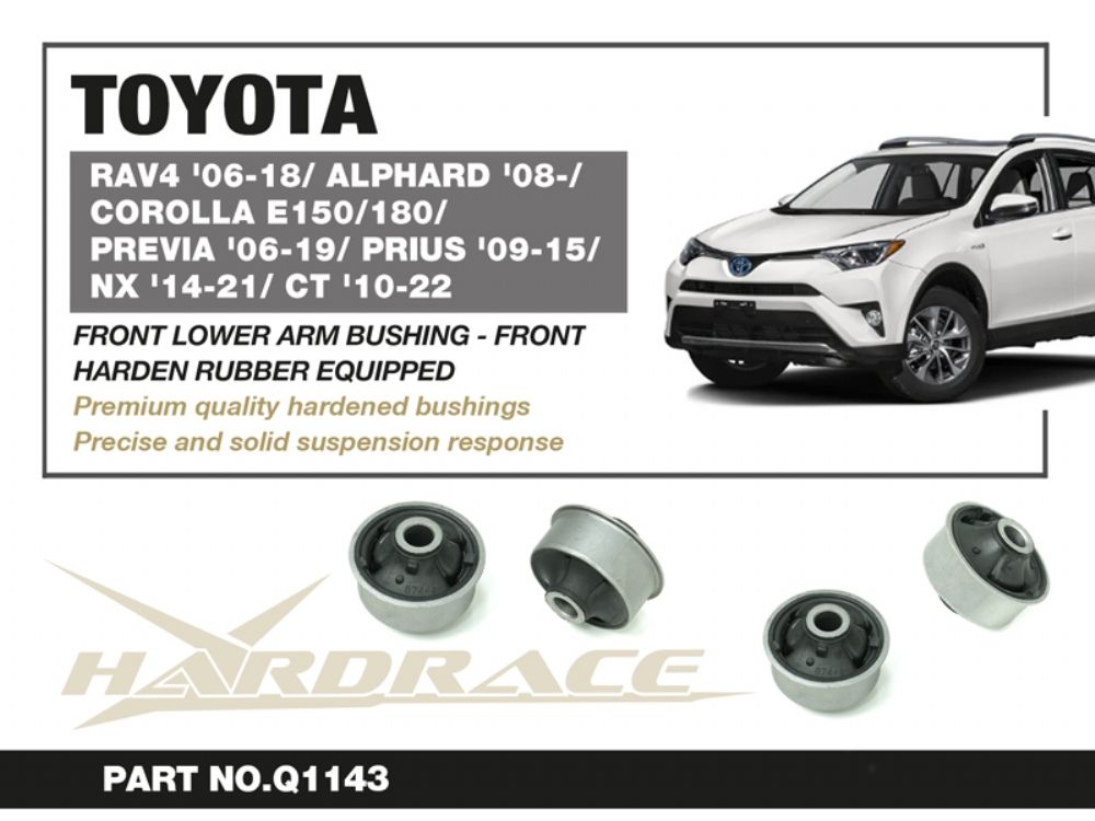 Boccole posteriori per bracci inferiori anteriori Hardrace Toyota Auris, Prius e RAV4 e Lexus CT e NX – 2 pezzi – foto 2