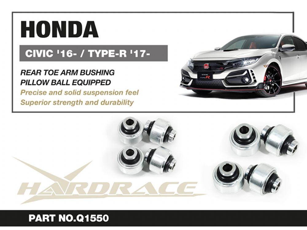 Boccole sferiche bracci convergenza posteriori Hardrace Honda Civic MK10 e MK11, Prelude MK6 e Acura Integra – 4 pezzi – foto 2
