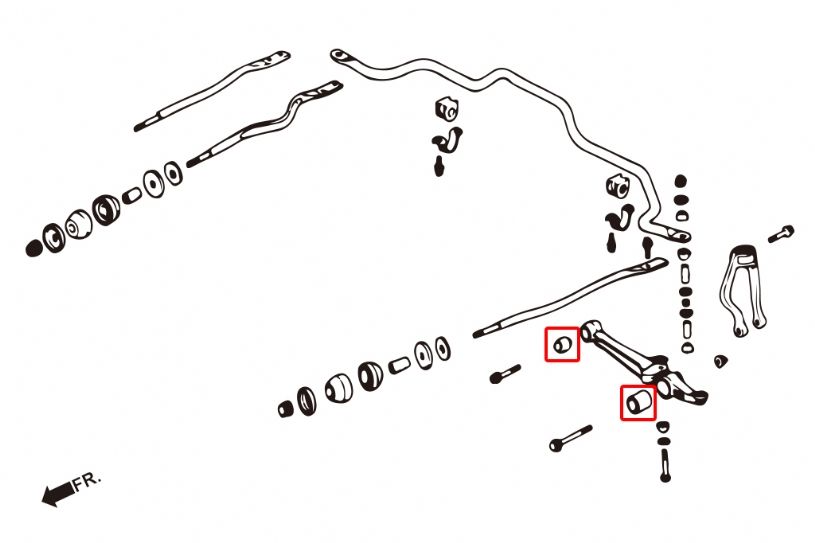 Boccole sferiche bracci inferiori anteriori Hardrace Honda Accord MK4 – kit 4 pezzi – foto 2