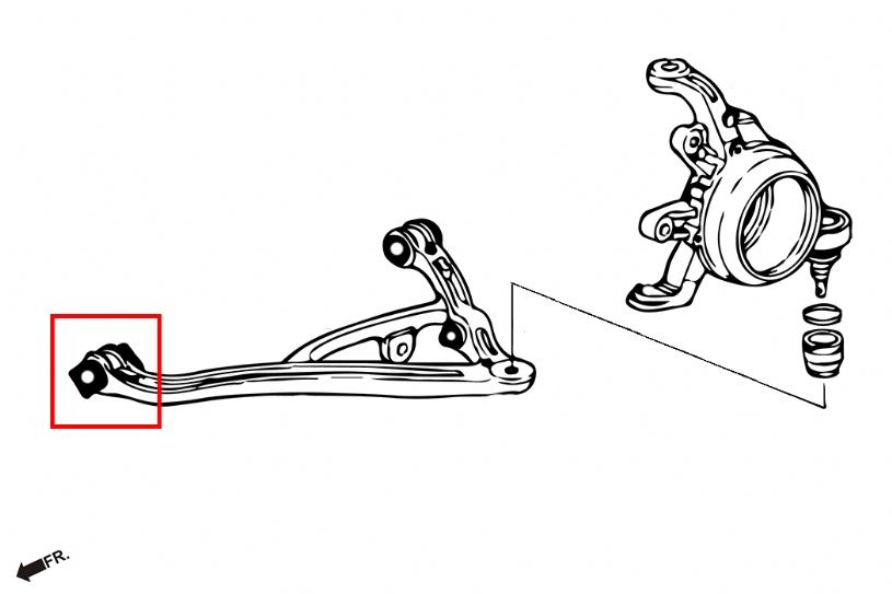 Boccole sferiche bracci inferiori posteriori lato anteriore Hardrace Honda S2000 – kit 2 pezzi – foto 2