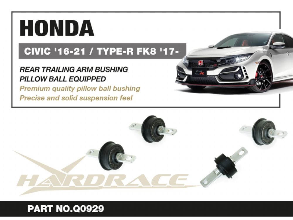 Boccole sferiche bracci longitudinali posteriori Hardrace Honda Civic MK10 e Type R FK8 – 2 pezzi – foto 2