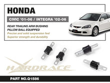 Boccole sferiche bracci longitudinali posteriori Hardrace Honda Civic MK7, Integra DC5, CR-V MK2, Stream ed Element – 2 pezzi – foto 2