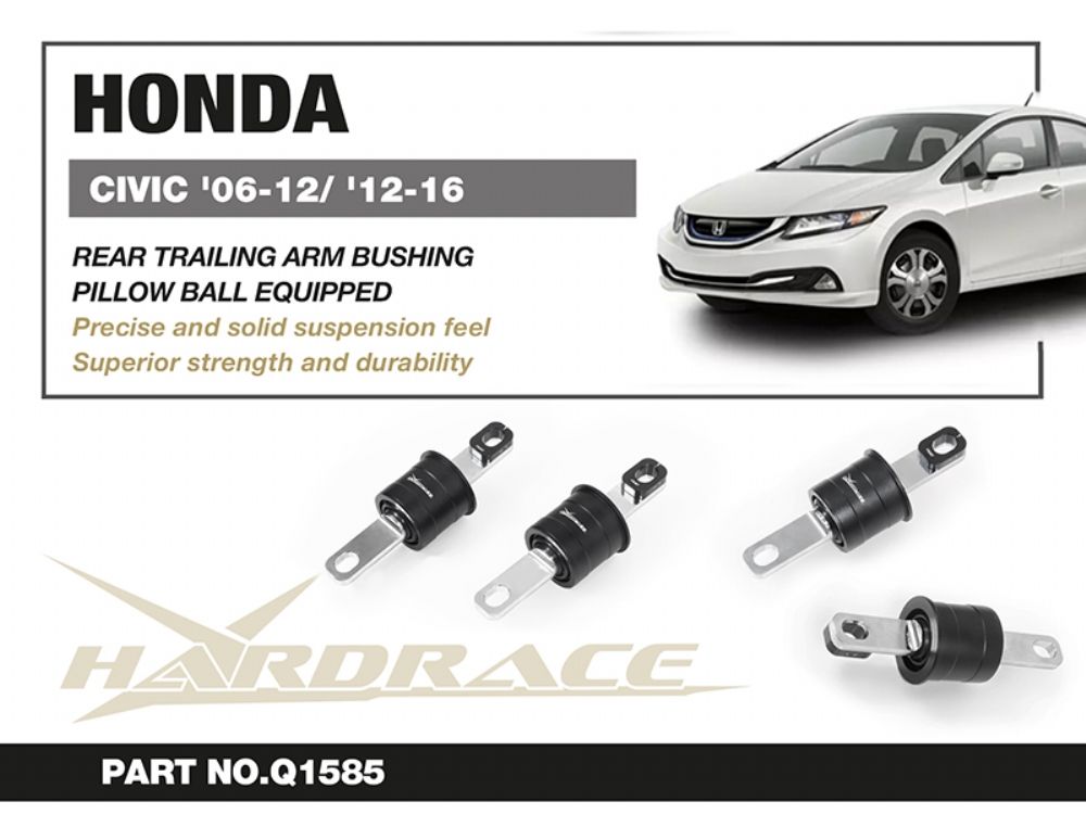 Boccole sferiche bracci longitudinali posteriori Hardrace Honda Civic MK8 FD e MK9 FG e FB – 2 pezzi – foto 2