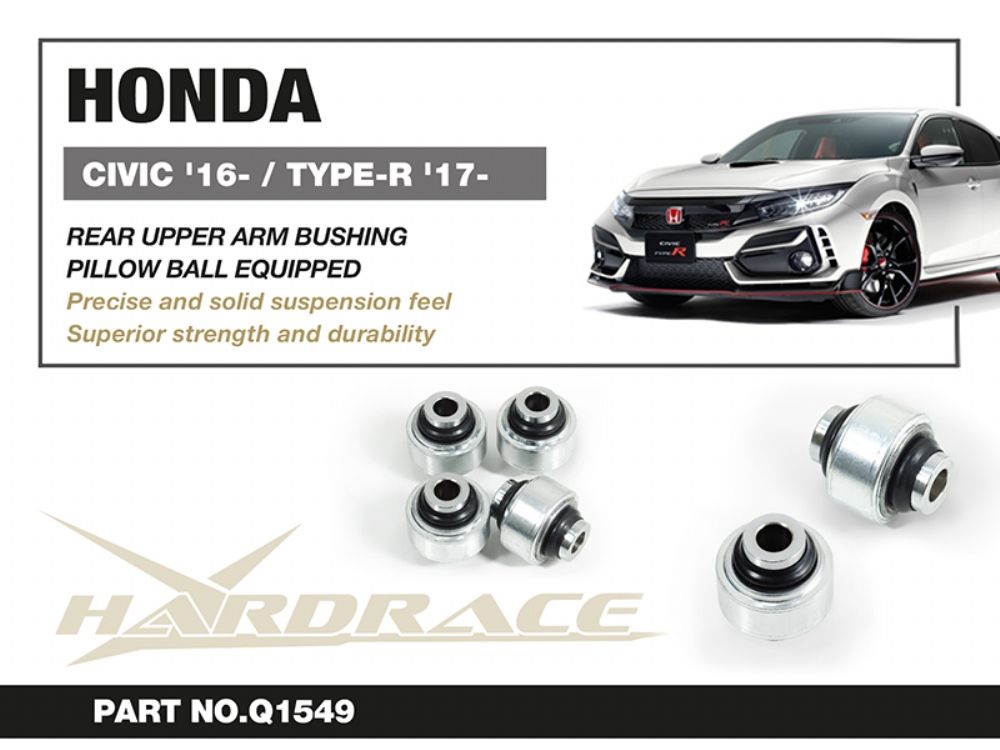 Boccole sferiche bracci superiori posteriori Hardrace Honda Civic MK10 e MK11, Prelude MK6 e Acura Integra – 4 pezzi – foto 2