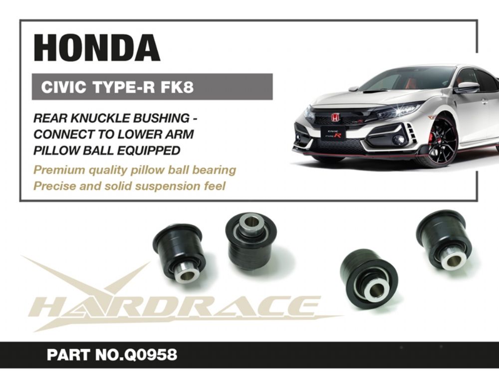 Boccole sferiche fuselli posteriori attacco bracci inferiori Hardrace Honda Civic Type R FK8 e FL5 e Acura Integra Type S – 2 pezzi – foto 2