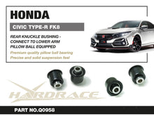 Boccole sferiche fuselli posteriori attacco bracci inferiori Hardrace Honda Civic Type R FK8 e FL5 e Acura Integra Type S – 2 pezzi – foto 2