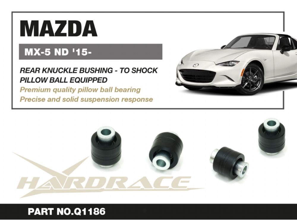 Boccole sferiche fuselli posteriori per ammortizzatori Hardrace Mazda MX-5 ND – 2 pezzi – foto 2