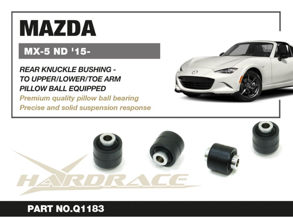 Boccole sferiche fuselli posteriori per bracci Hardrace Mazda MX-5 ND – 2 pezzi – foto 2