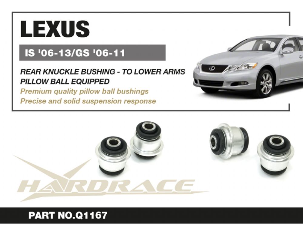 Boccole sferiche fuselli posteriori per bracci inferiori Hardrace Lexus IS XE20 e GS S190 – 2 pezzi – foto 2