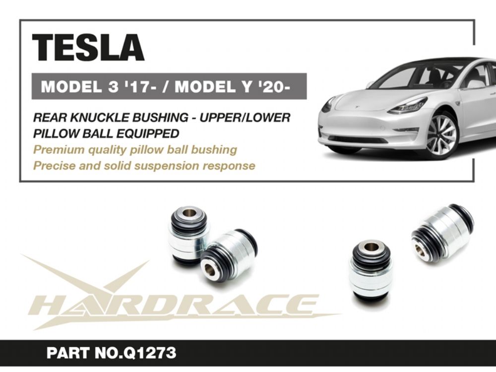 Boccole sferiche fuselli posteriori per bracci superiori e inferiori Hardrace Tesla Model 3 e Model Y – 2 pezzi – foto 2