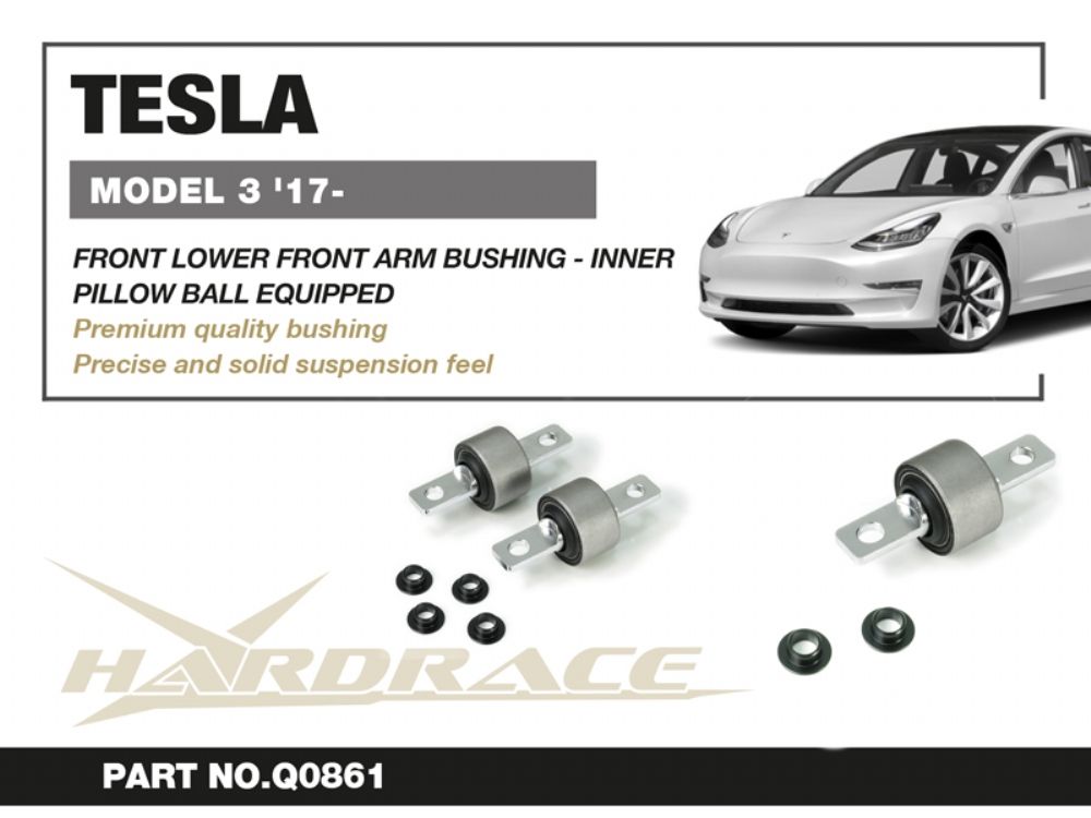 Boccole sferiche interne bracci inferiori anteriori Hardrace Tesla Model 3 e Model Y – 2 pezzi – foto 2