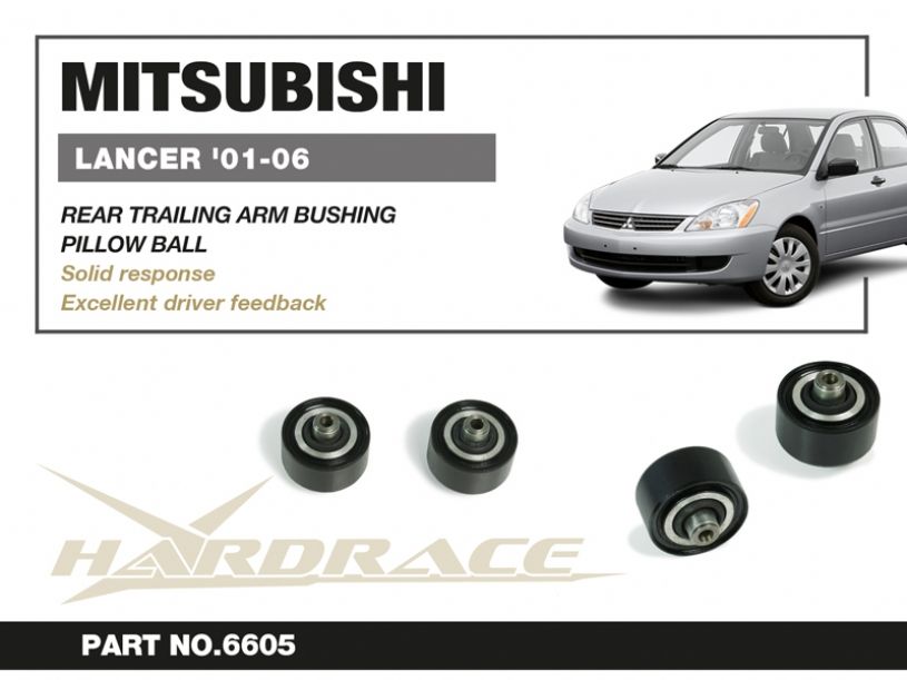 Boccole sferiche per bracci longitudinali posteriori Hardrace Mitsubishi Lancer MK7 CS – 2 pezzi – foto 2