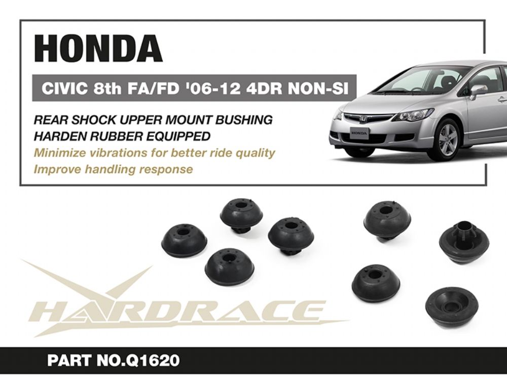 Boccole supporti superiori ammortizzatori posteriori Hardrace Honda Civic MK8 FD – 4 pezzi – foto 2