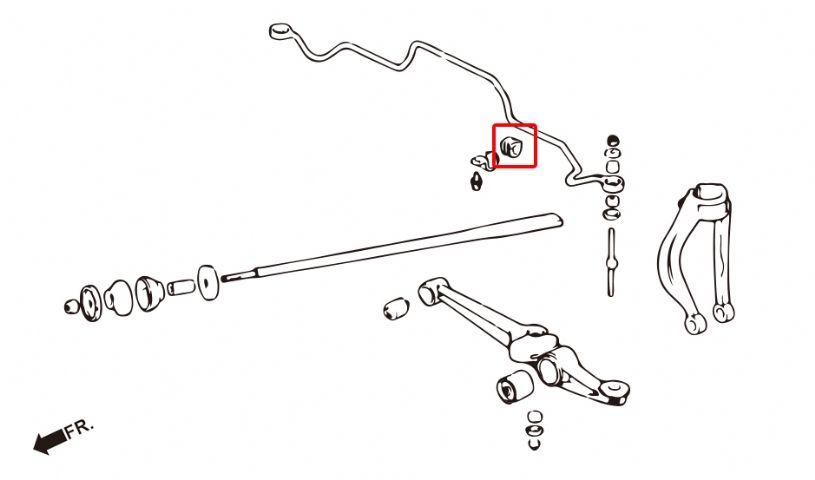 Boccole termoplastiche barra stabilizzatrice anteriore Hardrace Honda Civic, CRX Del Sol e Integra – 21 mm – 2 pezzi – foto 2