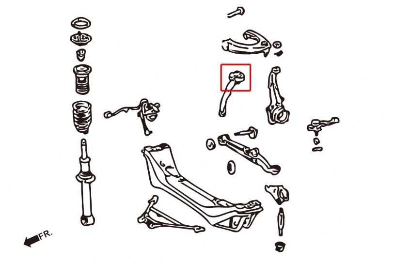 Boccole tiranti anteriori Hardrace Lexus IS MK1 e Toyota Altezza – kit 2 pezzi – foto 2