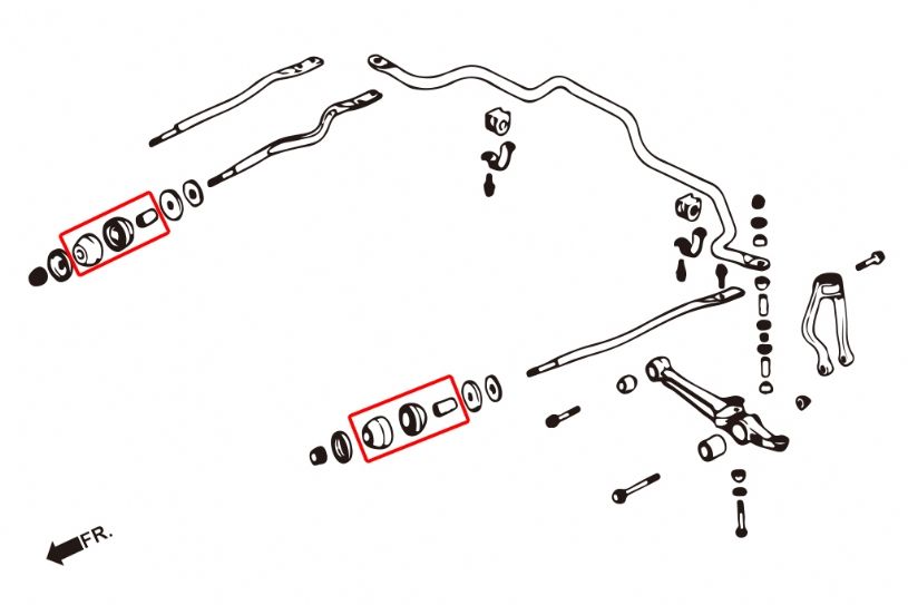 Boccole tiranti anteriori TPV Hardrace Honda Accord MK4 MK5 MK6 – kit 6 pezzi – foto 2