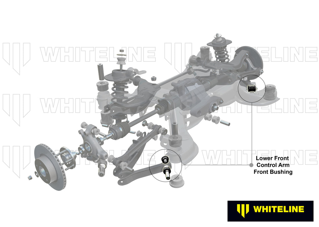 Boccole Whiteline braccio longitudinale posteriore, attacco anteriore per Nissan GT-R R35 — dettaglio 1