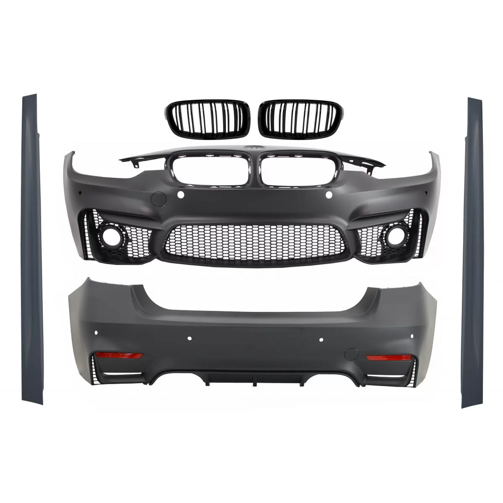 Body kit per BMW Serie 3 F30 (2011-2019) EVO II M3 CS design con Griglie a doppio rene Doppia lamella M design nere