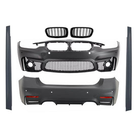 Body kit per BMW Serie 3 F30 (2011-2019) EVO II M3 CS design con Griglie a doppio rene Doppia lamella M design nere