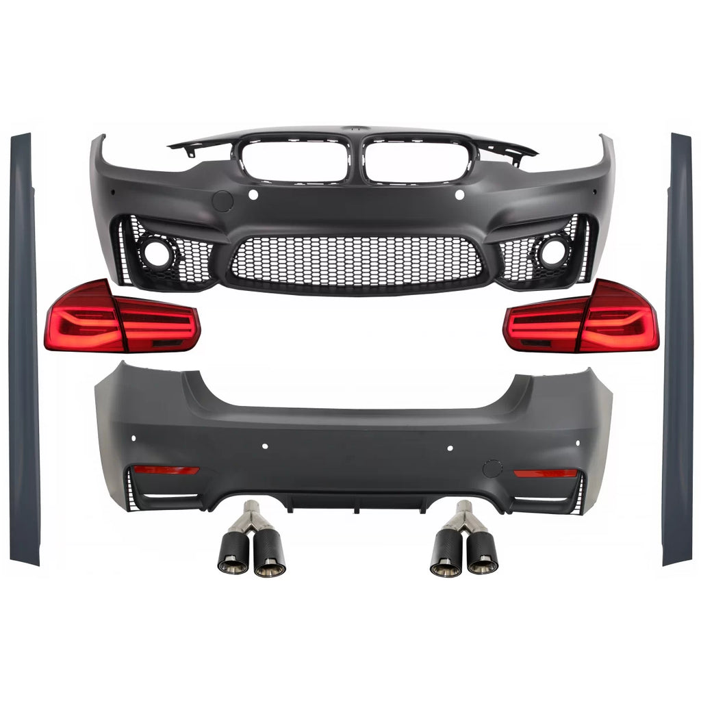 Body kit per BMW Serie 3 F30 (2011-2019) con LED fanali posteriori Indicatori di direzione dinamici sequenziali e doppio