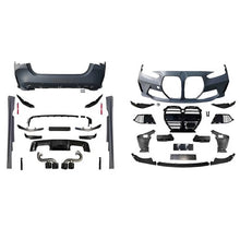 Carica l'immagine nel visualizzatore di Gallery, Body kit per BMW 4 G22/G23+LCI anteriore/posteriore: PDC, <OO-OO> 3.0T (B58) Terminali di scarico, Minigonne, Griglia