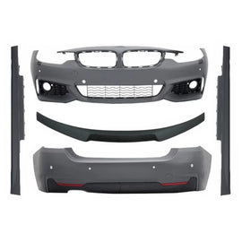Body kit per BMW Serie 4 F32 Coupe (2013 e successivi) con Spoiler baule Nero opaco Sport design