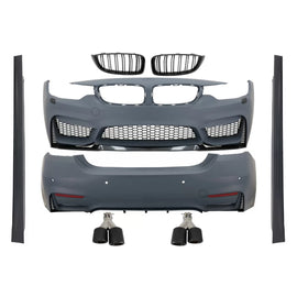 Body kit per BMW Serie 4 F36 Gran Coupe (2013-03.2019) M4 stile con griglie e Terminali di scarico carbonio