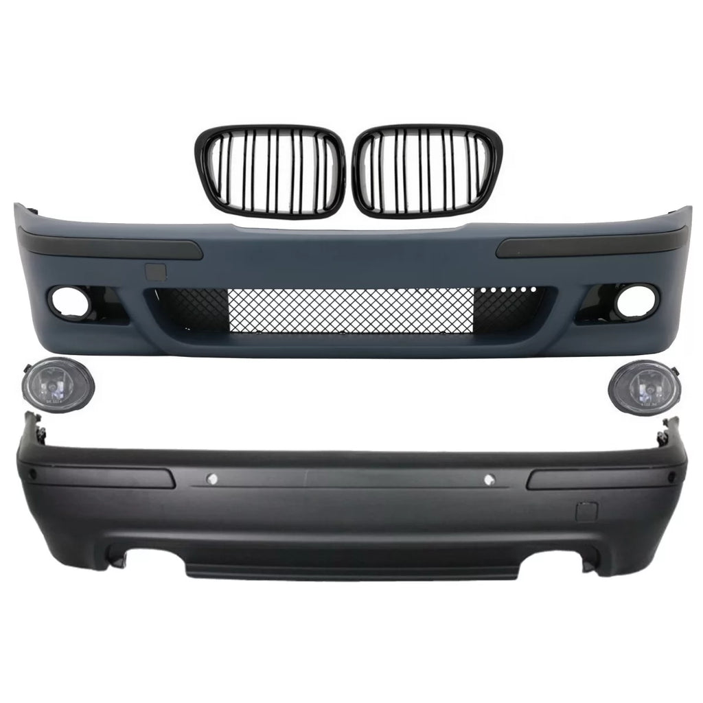 Body kit per BMW Serie 5 E39 (1997-2003) Doppia uscita M5 design con Fendinebbia Chrom e Griglie centrali nere lucide